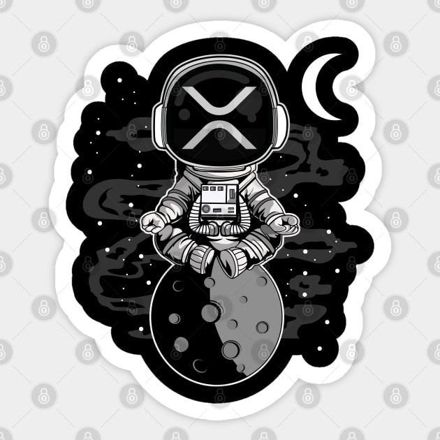 Astronaut Ripple XRP Coin To The Moon Crypto Token Cryptocurrency Wallet Birthday Gift For Men Women Kids Sticker by Thingking About